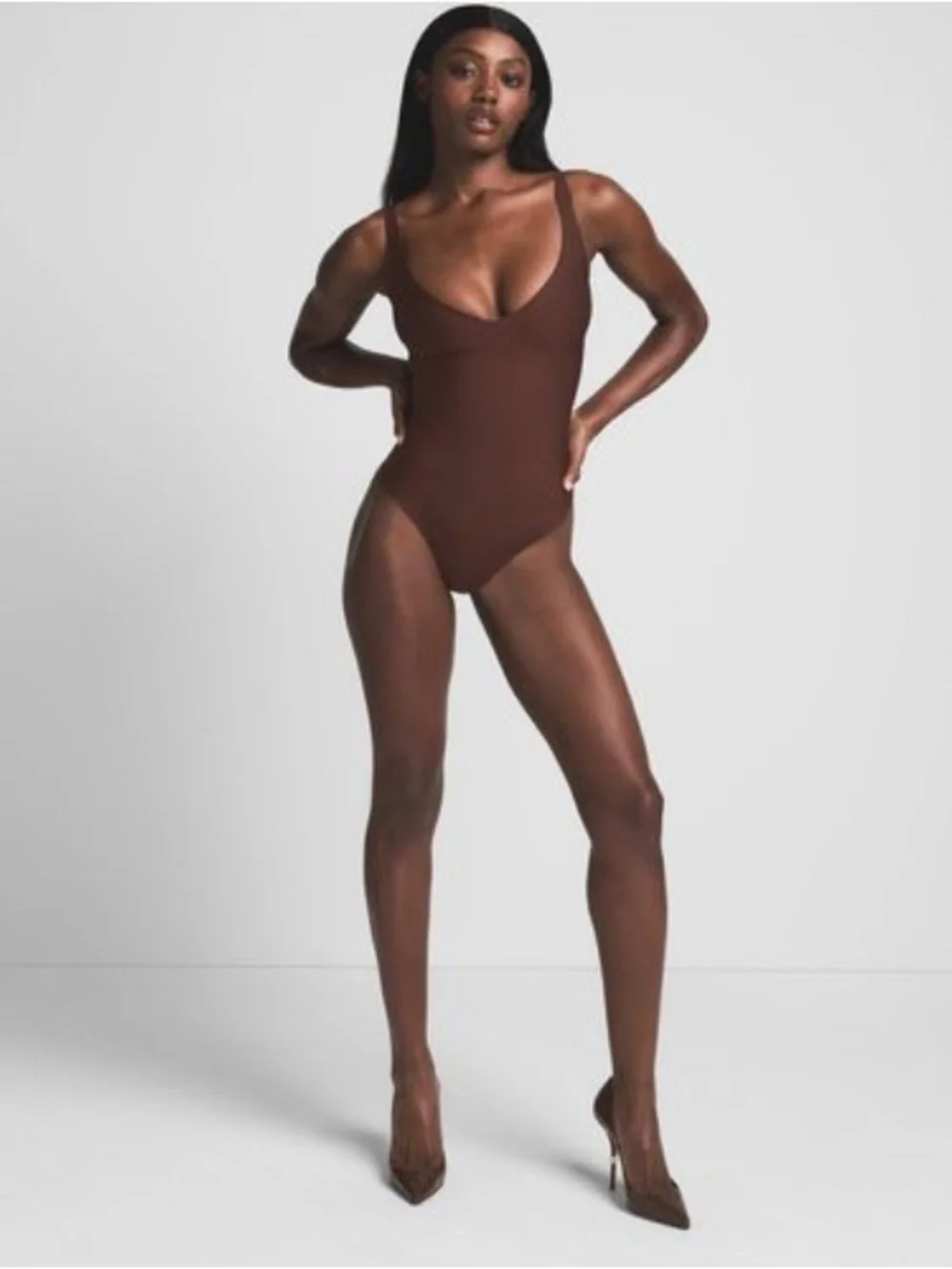 SKIMS Body Unlined Plunge Bodysuit S